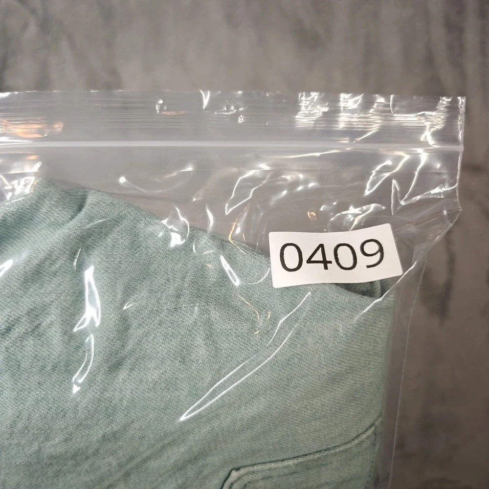 Levi 501 Jeans Mens 32x34 Green White Oak Cone Denim Button Fly Straight Leg